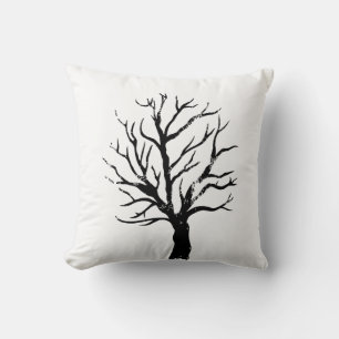 Autumnal Tree Lino Print  Cushion