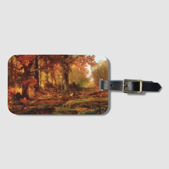 Autumnal Trees in Cresheim Glen (Philadelphia) Luggage Tag (Front Horizontal)