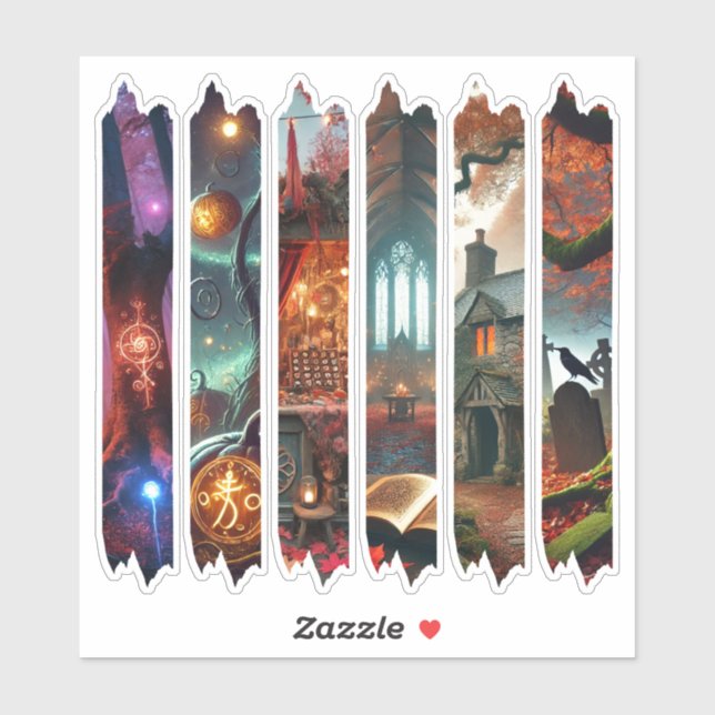Autumnal Whimsigoth Enchanted Washi Tape Scrapbook (Sheet)