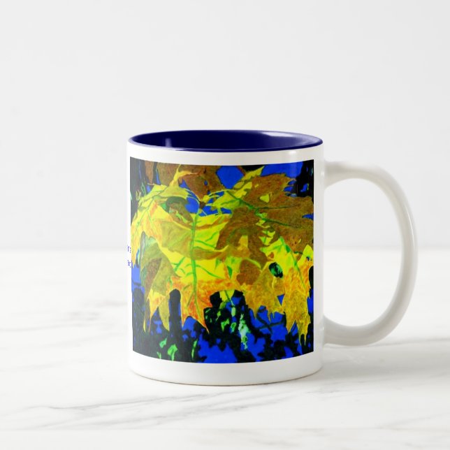 Autumn's Abstract Two-Tone Coffee Mug (Right)