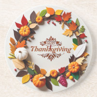 Autumn's Bounty - A Festive Fall Decorative Coaste