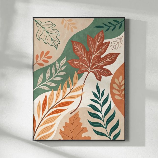 Autumn's Embrace: An Abstract Botanical Journey Poster (Creator Uploaded)