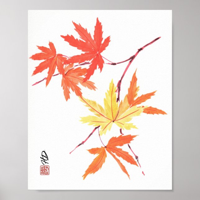 Autumn's Quiet Dance Poster (Front)