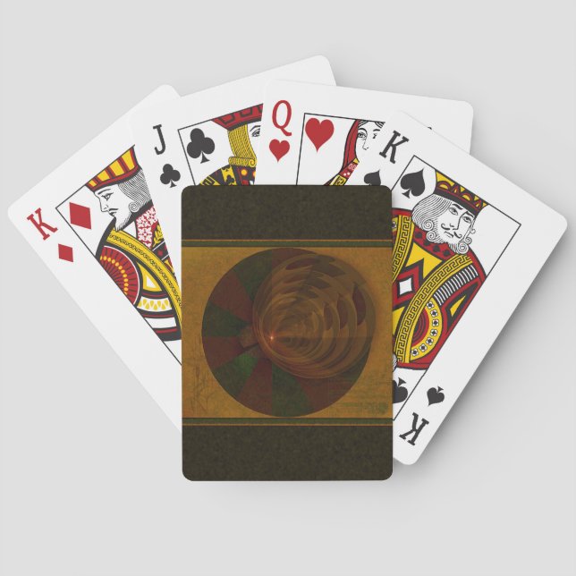 Autumn's Song Abstract Art Playing Cards (Back)