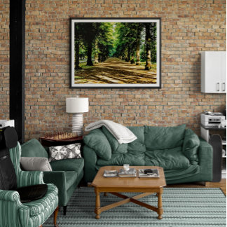 Autumn's Tree-Lined Tunnel Photo Print