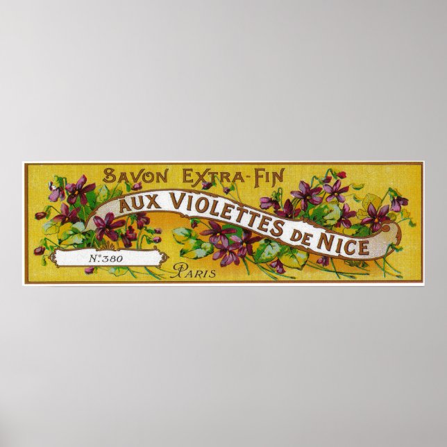 Aux Violettes De Nice Soap LabelParis, France Poster (Front)