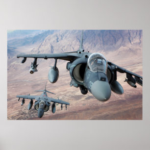 AV-8B Harrier II Aircraft Poster