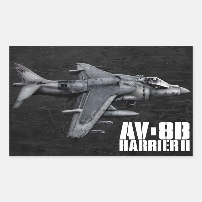 AV-8B Harrier II Rectangular Sticker (Front)