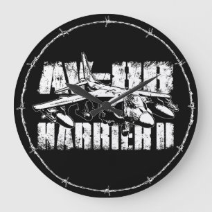 AV-8B Harrier II Round (Large) Wall Clock