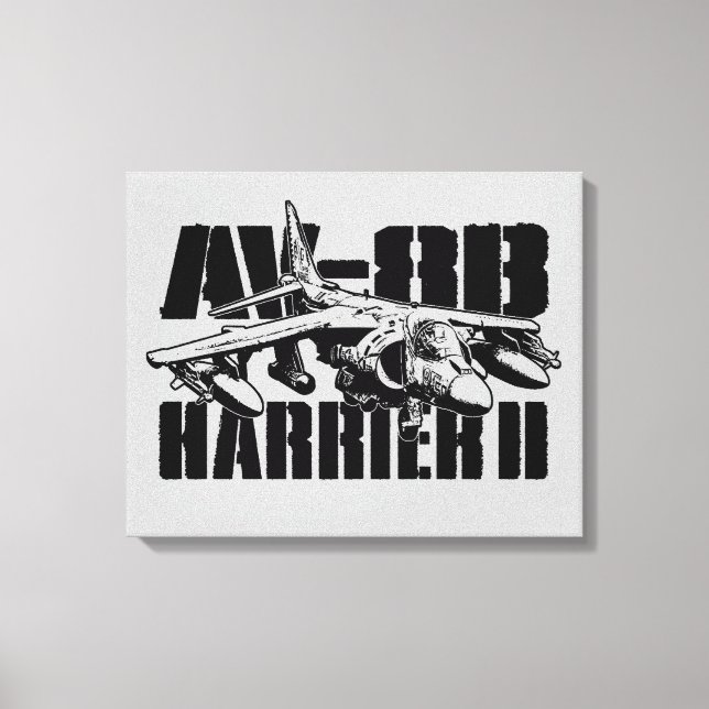 AV-8B Harrier II Wrapped Canvas (Front)
