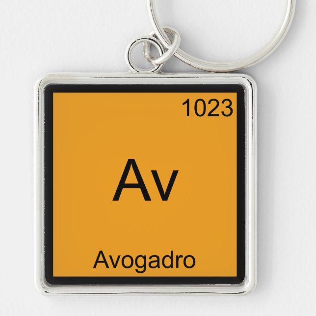 Av - Avogadro Funny Element Chemistry Symbol Tee Key Ring (Front)