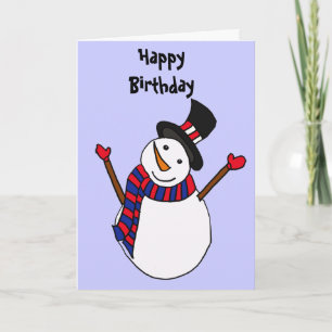 AV-Happy Snowman Birthday Card