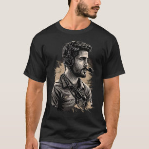 AV Technician Audio Visual Tech Headphone Sound En T-Shirt