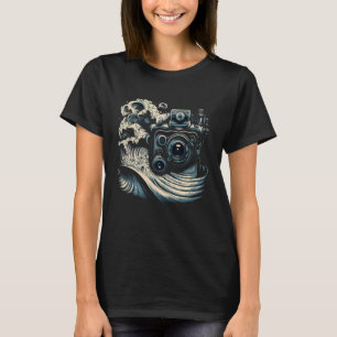 AV Technician Sound Waves Camera Audio Visual Tech T-Shirt