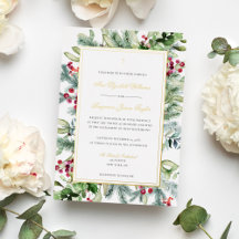 Ava Catholic Real Foil Wedding Invitation & RSVP F