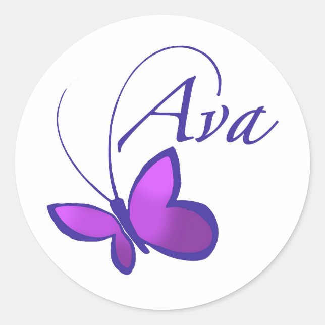 Ava Classic Round Sticker (Front)