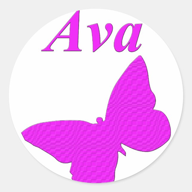 Ava Classic Round Sticker (Front)