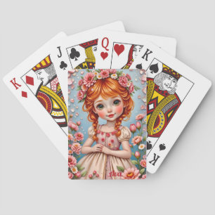 AVA ~ FLORAL Coronet ~ Cute Girl ~ Playing Card