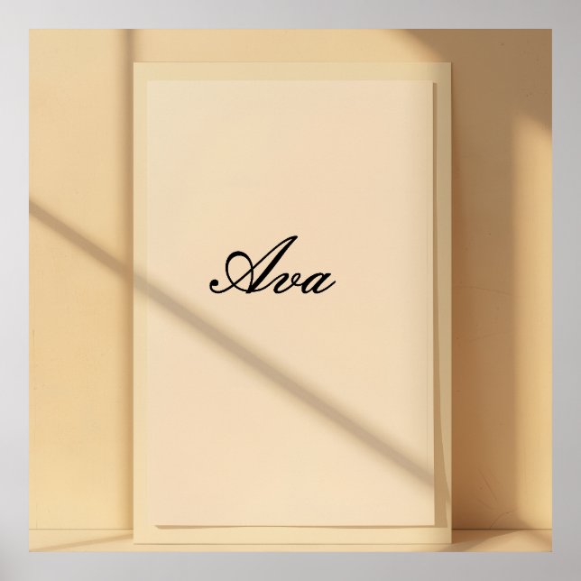 Ava Minimalist Name Typography Poster (Front)