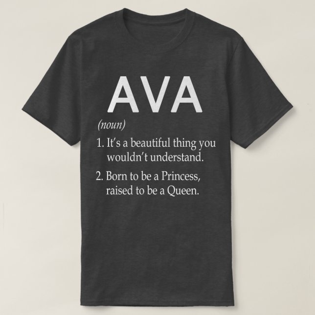 Ava Name Gift T-Shirt (Design Front)