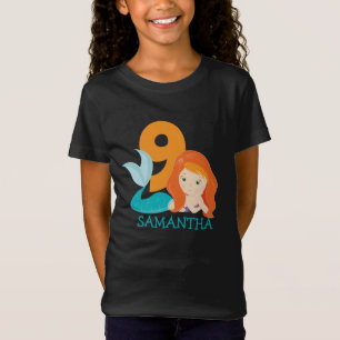 Ava – River Mermaid Goddess 9th birthday T-Shirt