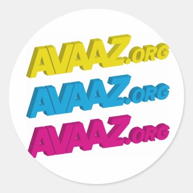 Avaaz Circular Sticker (Front)