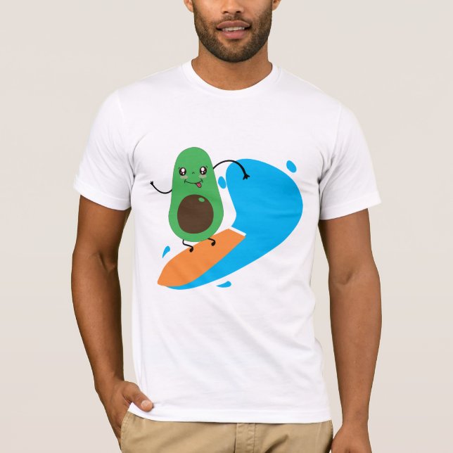 avacado surfing T-Shirt (Front)