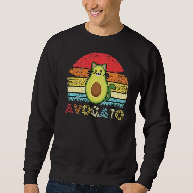 Avagato Cat Avogato Avocado Sweatshirt (Front)