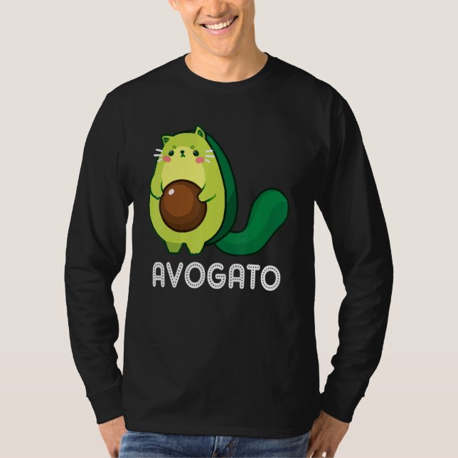 Avagato Cat Avogato Avocado T-Shirt (Front)