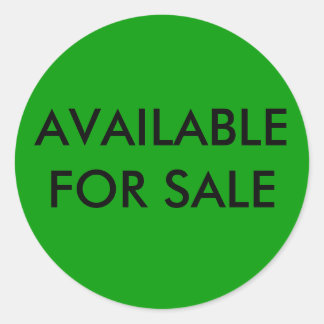 AVAILABLE FOR SALE STICKER
