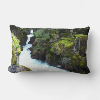Avalanche Gorge I at Glacier National Park Lumbar Cushion