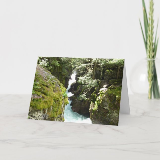 Avalanche Gorge II at Glacier National Park Card (Front)