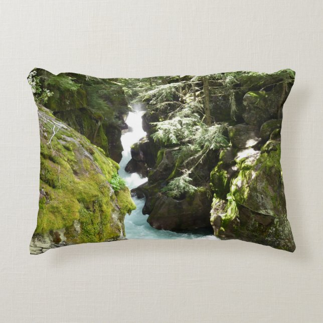 Avalanche Gorge II at Glacier National Park Decorative Cushion (Front)