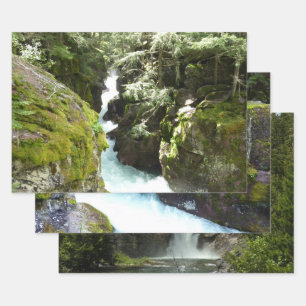 Avalanche Gorge II at Glacier National Park Wrapping Paper Sheet