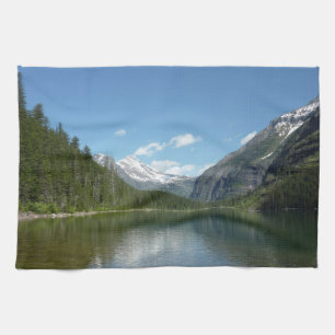 Avalanche Lake I in Glacier National Park Tea Towel