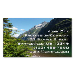 Avalanche Lake II in Glacier National Park Magnetic Business Card
