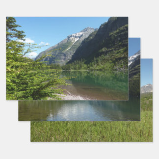 Avalanche Lake II in Glacier National Park Wrapping Paper Sheet