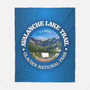 Avalanche Lake Trail (OBP) Fleece Blanket