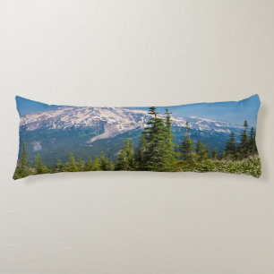 Avalanche lilies and Mount Rainier Body Cushion