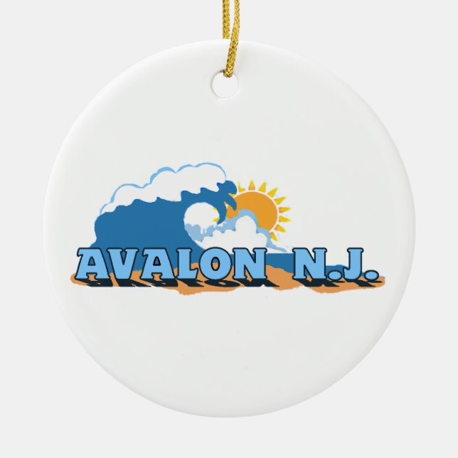 Avalon. Ceramic Tree Decoration (Front)