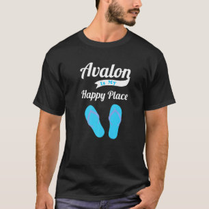 Avalon Is My Happy Place For Summer Beach Vacation T-Shirt