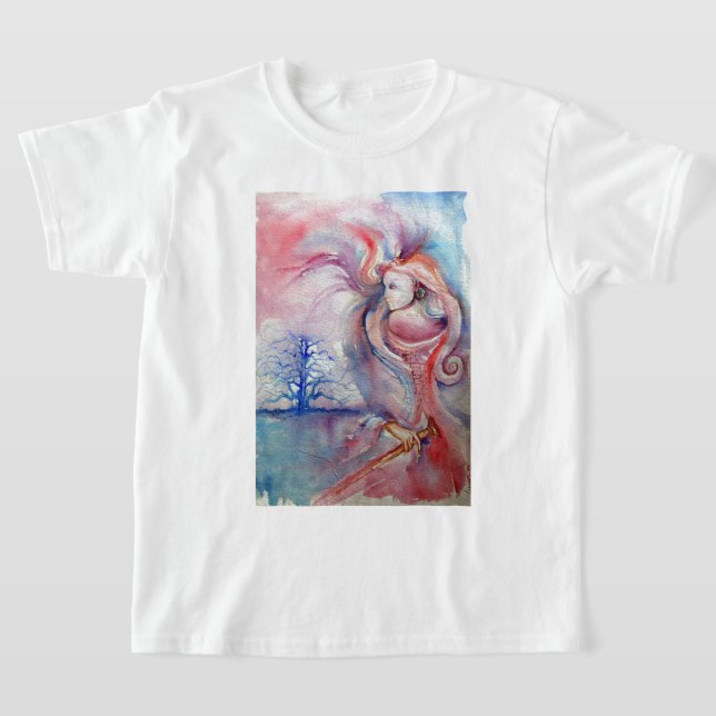 AVALON Lady Morgana, Arthurian Legends Watercolor T-Shirt (Laydown)