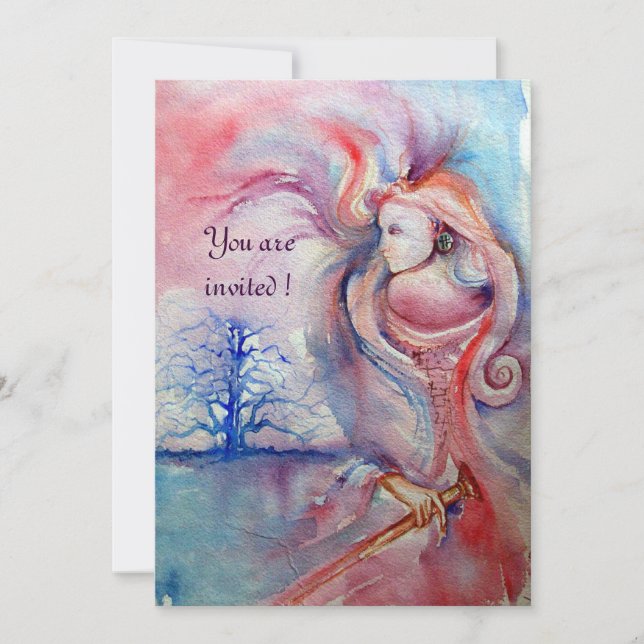 AVALON ,Magic and Mystery soft pink purple blue Invitation (Front)