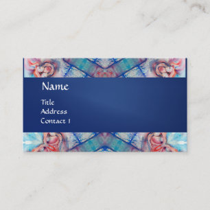 AVALON PSYCHEDELIC monogram ,pink purple blue Business Card