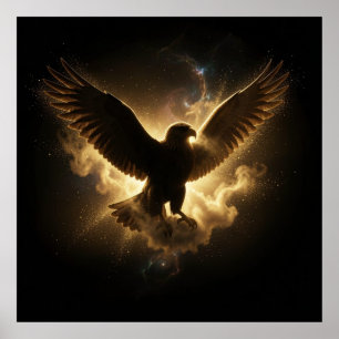 Avant-Garde Gold Dust Explosion Illyrian Eagle Lu Poster