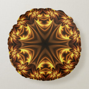 Avant-Garde ~ Gold Russet Black 054 ~ Round Pillo Cushion