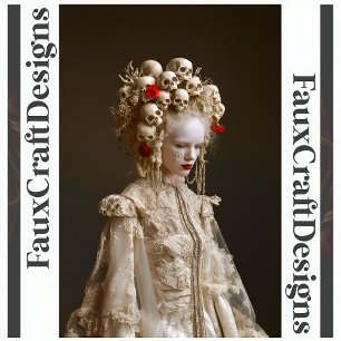 Avant-Garde Gothic Baroque Woman Decoupage Rig 120 Tissue Paper