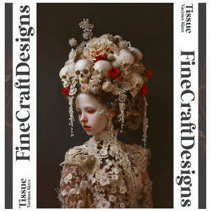 Avant-Garde Gothic Elegant Bride A7L Decoupage Tissue Paper