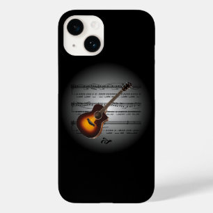 Avant Garde ~ Guitar on Globe with Sheet Music Case-Mate iPhone 14 Case