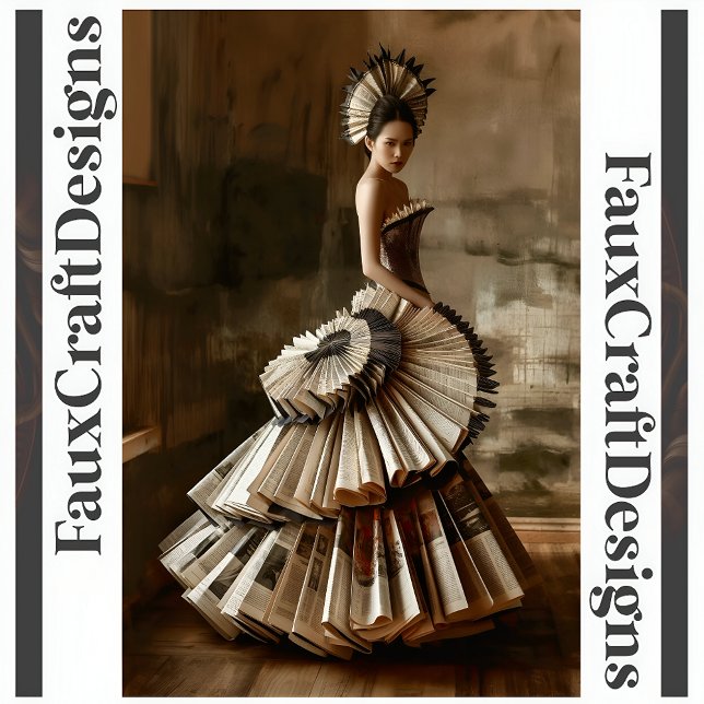 Avant Garde Paper Book Dress Decoupage Right 119 (Creator Uploaded)